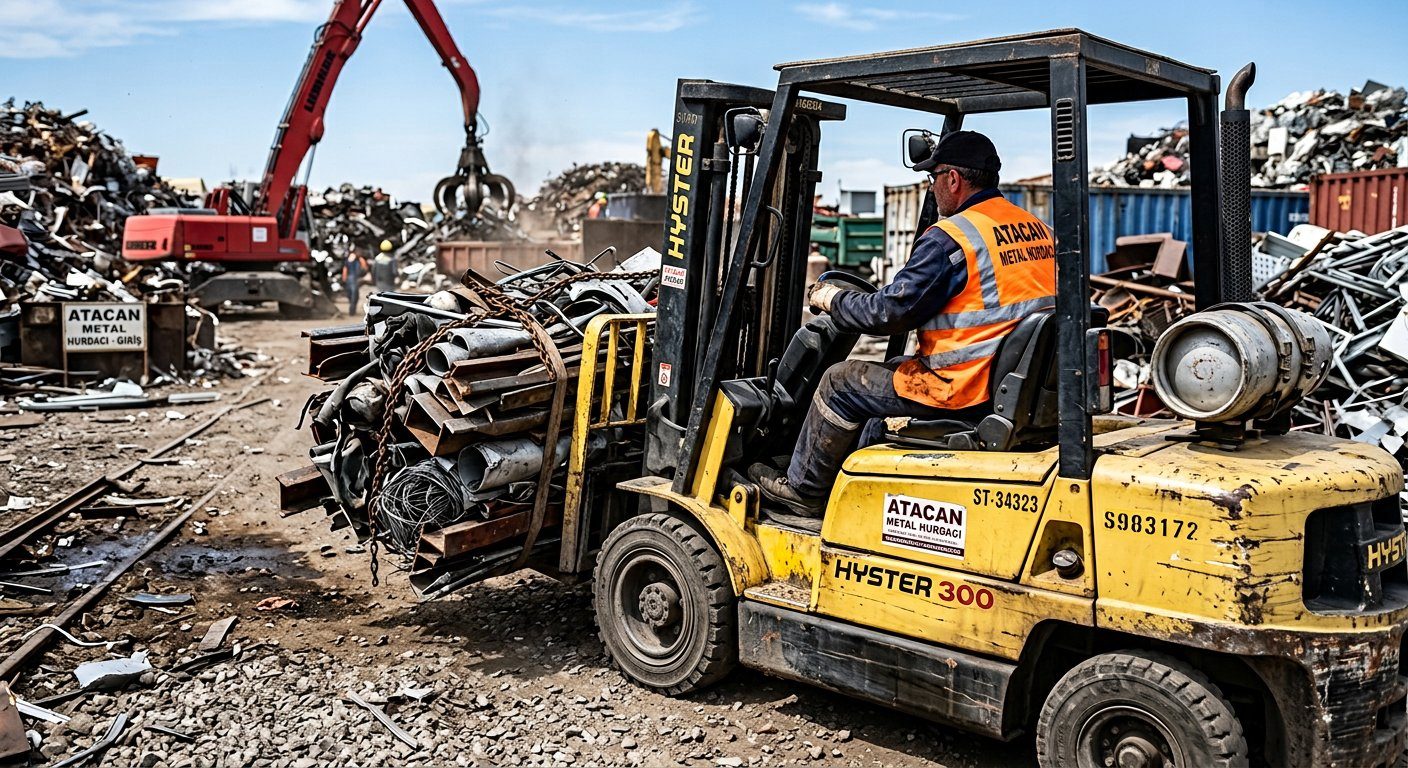 Forklift ile hurda yükleme hizmeti
